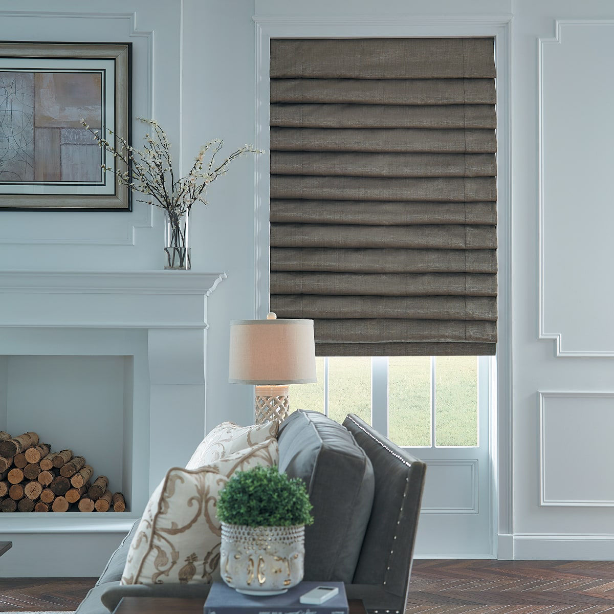 Hunter Douglas 4 Inch Vignette Modern Roman Shades at best price in Mumbai