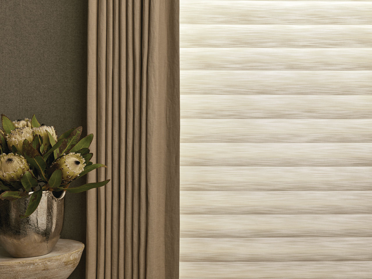 Aura Illuminated Shades with Vignette Modern Roman Shades