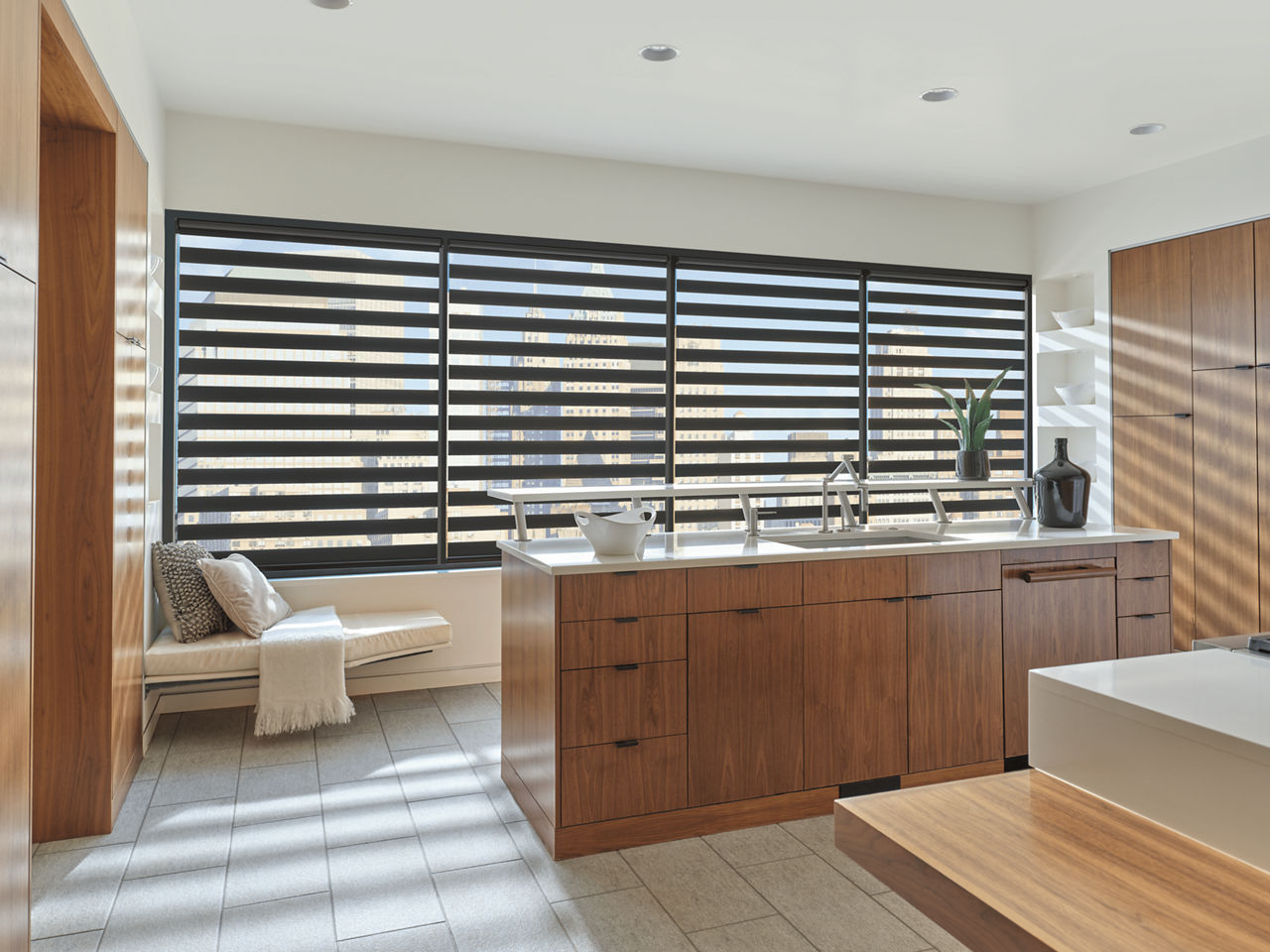 Black Modern roller blinds